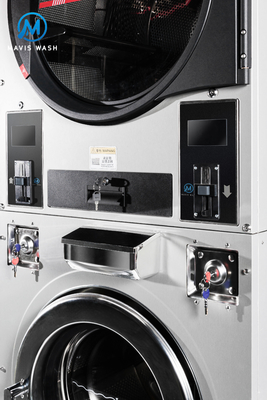 Stack Washer Dryer 15kg 20kg Double Dryer Gas Electric Heating  Hotel Laundromat Washing Machines and Drying Machines