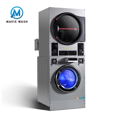 16KG Stack Washer and Dryer Laundromat Industrial Laundry Washing Machines Commercial Washer Dryer for Hotel Hospital University