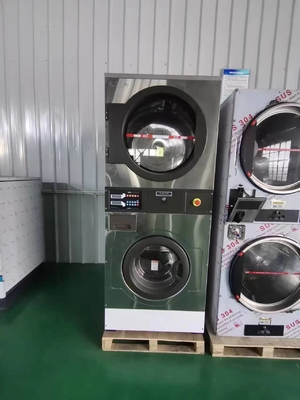 16kg Double Stack Coin Operated Washer and Dryer Machine for Laundromat