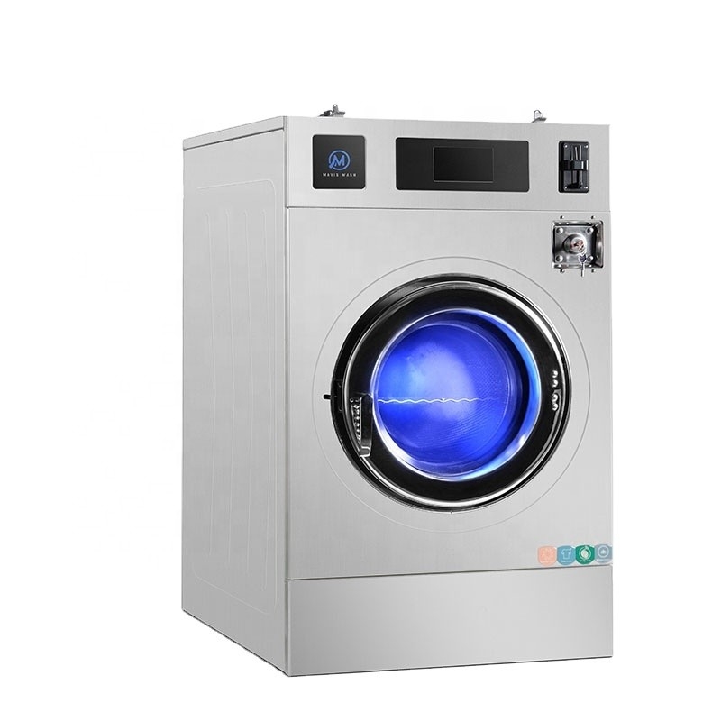 Coin Operated Commercial Washing Machine 12kg Washer Extractor Hard Mount for Hotel University Laundry